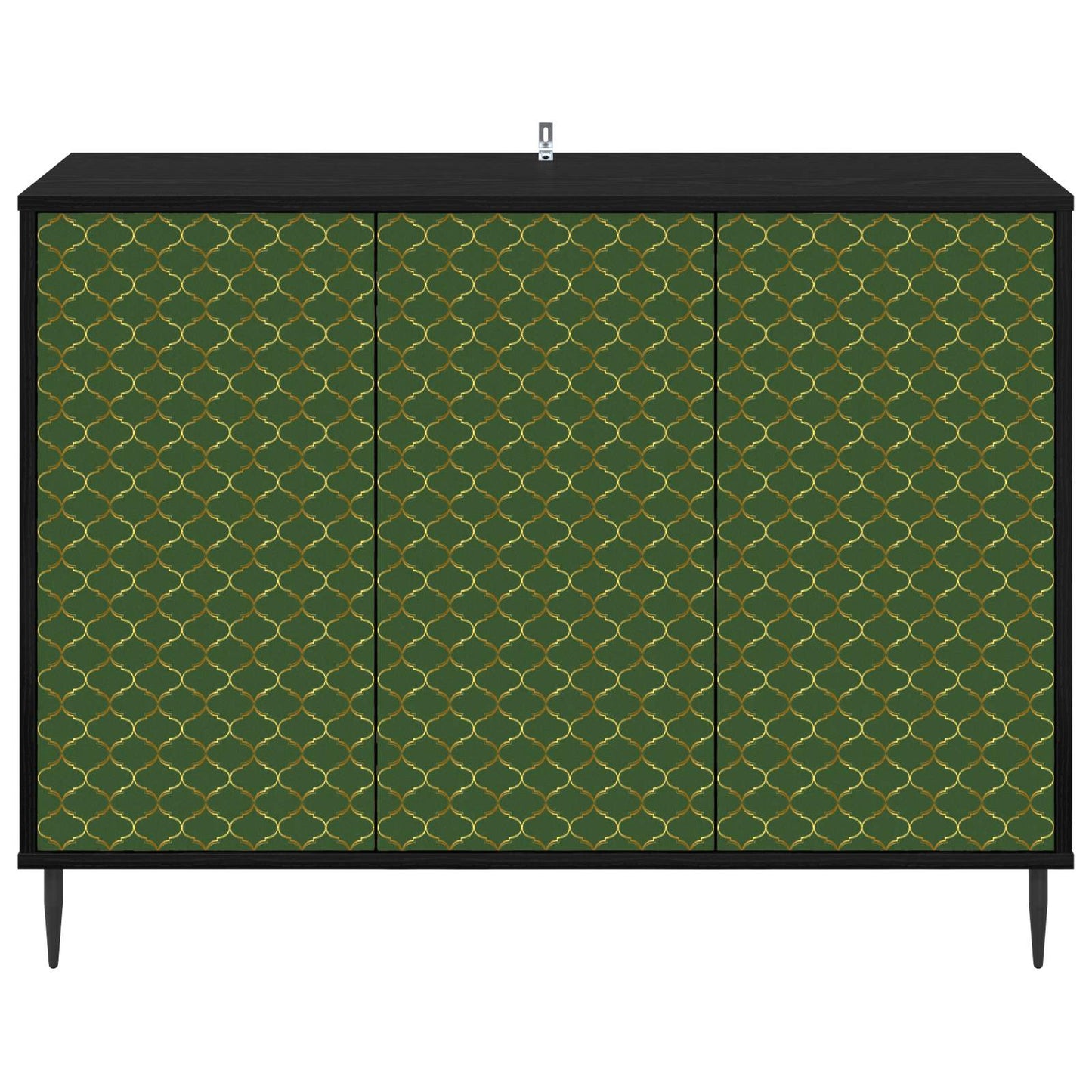 Sideboard GELEEN Sort eg 102 x 33 x 76 cm Konstrueret træ