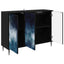 Sideboard RAALTE Sort eg 102 x 33 x 76 cm Konstrueret træ