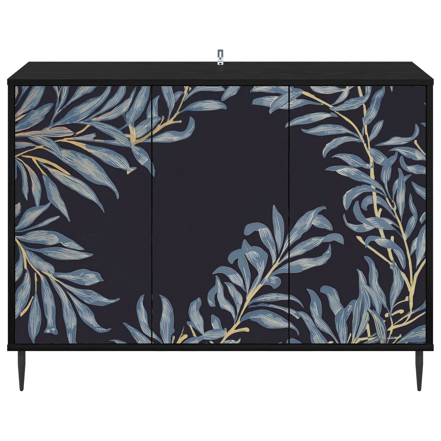 Sideboard DOKKUM Sort eg 102 x 33 x 76 cm Konstrueret træ