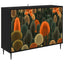 Sideboard ZAANDAM Sort eg 102 x 33 x 76 cm Konstrueret træ