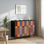 Sideboard ESSEN Sort eg 102 x 33 x 76 cm Konstrueret træ