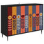 Sideboard ESSEN Sort eg 102 x 33 x 76 cm Konstrueret træ