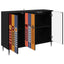 Sideboard ESSEN Sort eg 102 x 33 x 76 cm Konstrueret træ