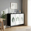 Sideboard HANAU Sort eg 102 x 33 x 76 cm Konstrueret træ