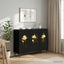 Sideboard BREMEN Sort eg 102 x 33 x 76 cm Konstrueret træ