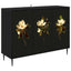 Sideboard BREMEN Sort eg 102 x 33 x 76 cm Konstrueret træ