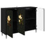 Sideboard BREMEN Sort eg 102 x 33 x 76 cm Konstrueret træ