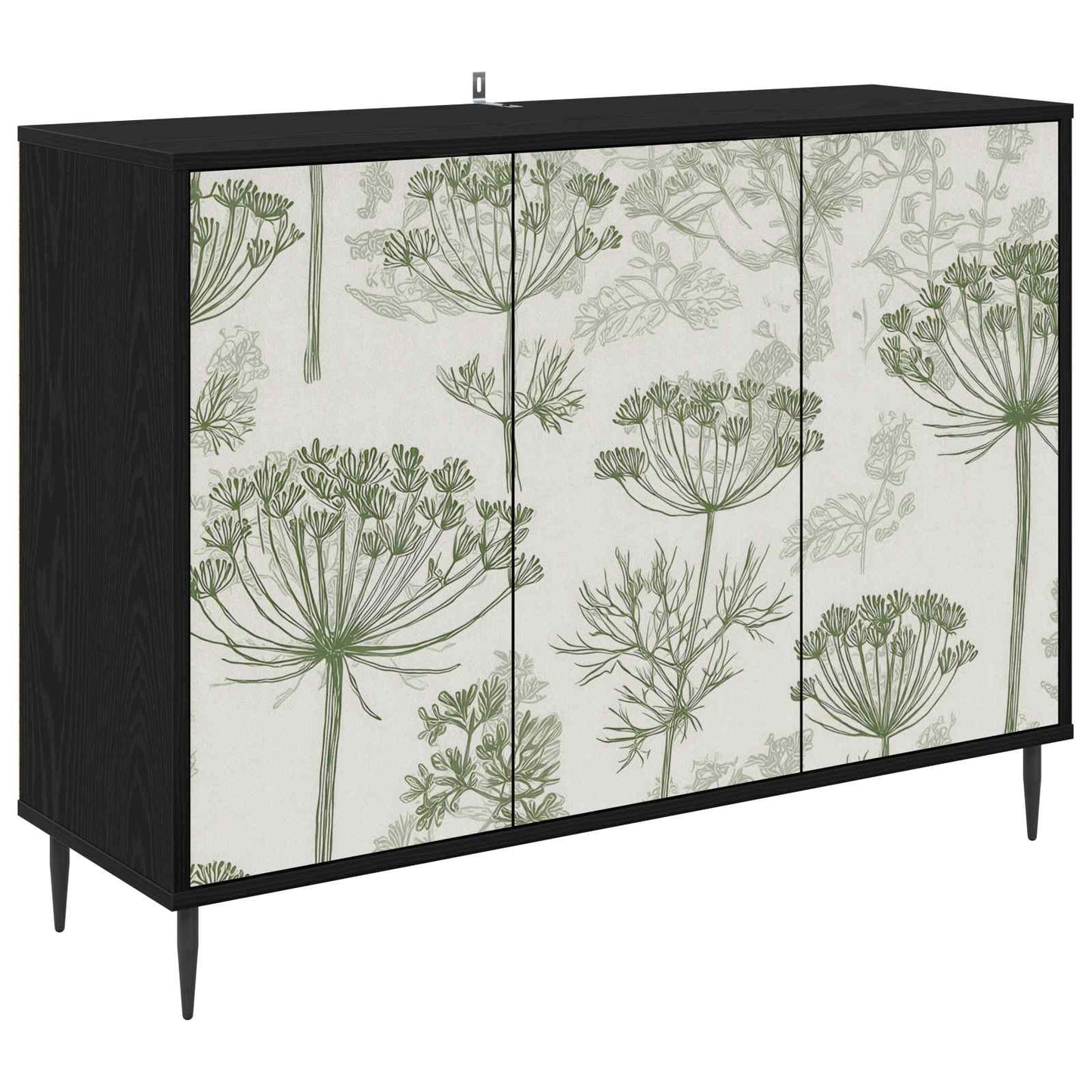 Sideboard GOTHA Sort eg 102 x 33 x 76 cm Konstrueret træ