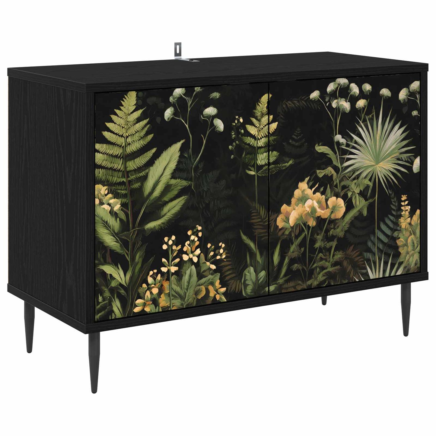TV-skab RHENEN 69 x 33 x 50,5 cm Sort eg Konstrueret træ