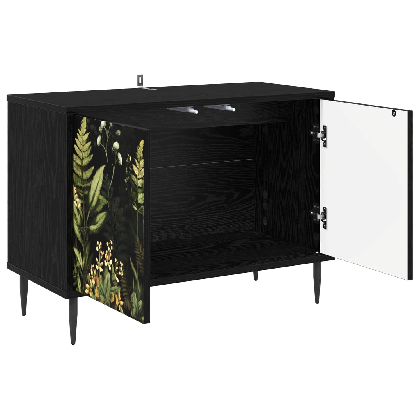 TV-skab RHENEN 69 x 33 x 50,5 cm Sort eg Konstrueret træ