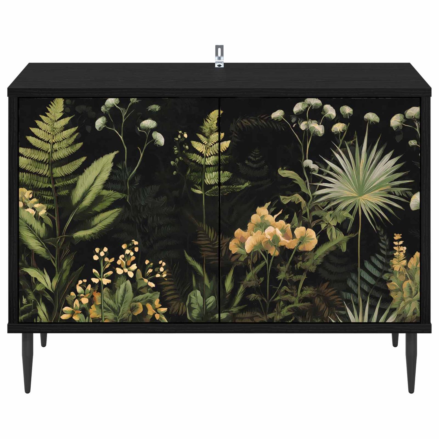 TV-skab RHENEN 69 x 33 x 50,5 cm Sort eg Konstrueret træ