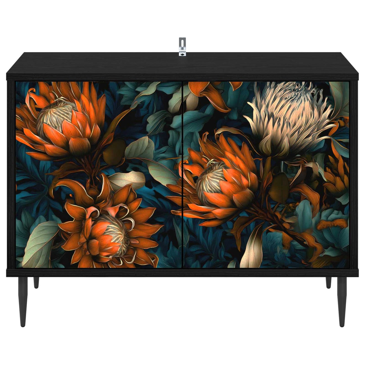 TV-skab LOCHEM 69 x 33 x 50,5 cm Sort eg Konstrueret træ