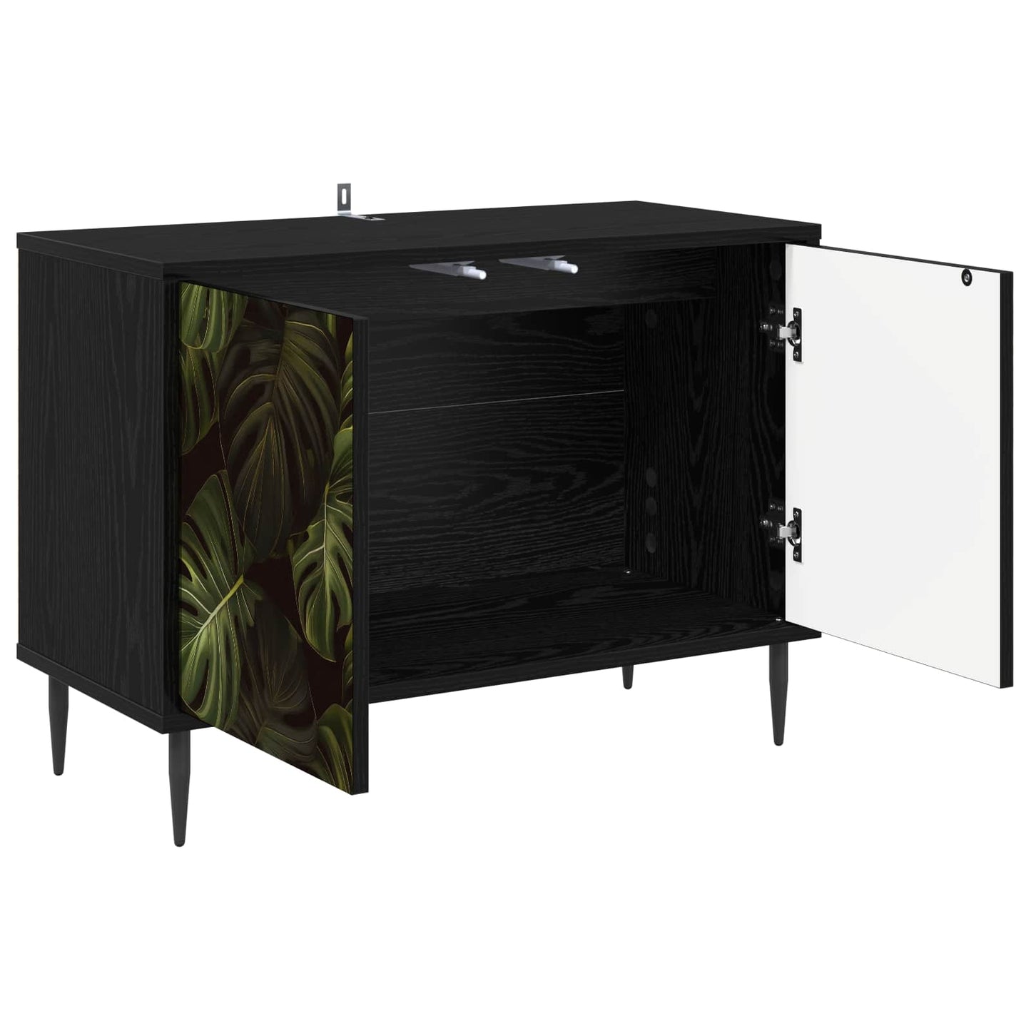 TV-skab ELBURG 69 x 33 x 50,5 cm Sort eg Konstrueret træ