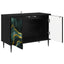 TV-skab WIJHE 69 x 33 x 50,5 cm Sort eg Konstrueret træ