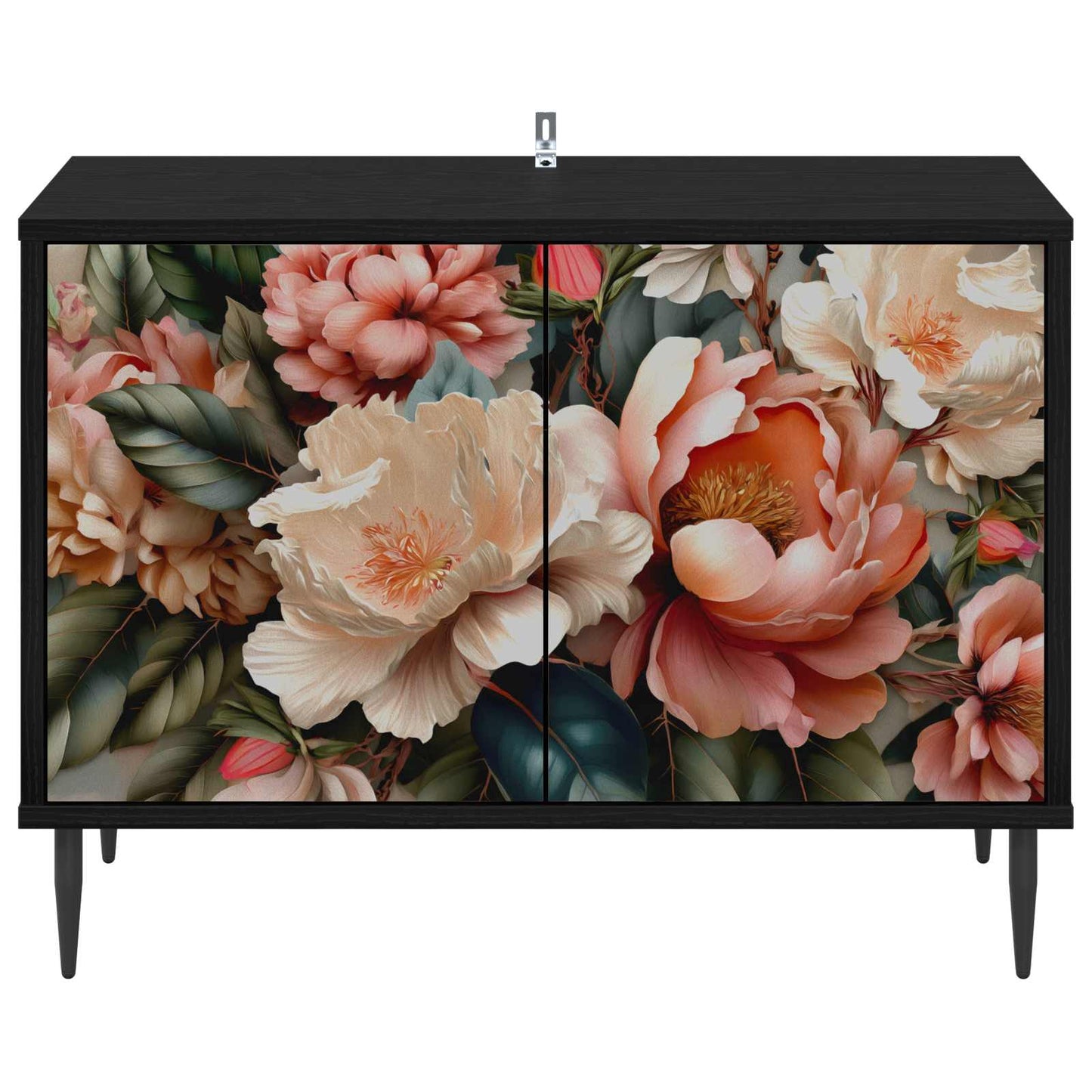 TV-skab BORNE 69 x 33 x 50,5 cm Sort eg Konstrueret træ