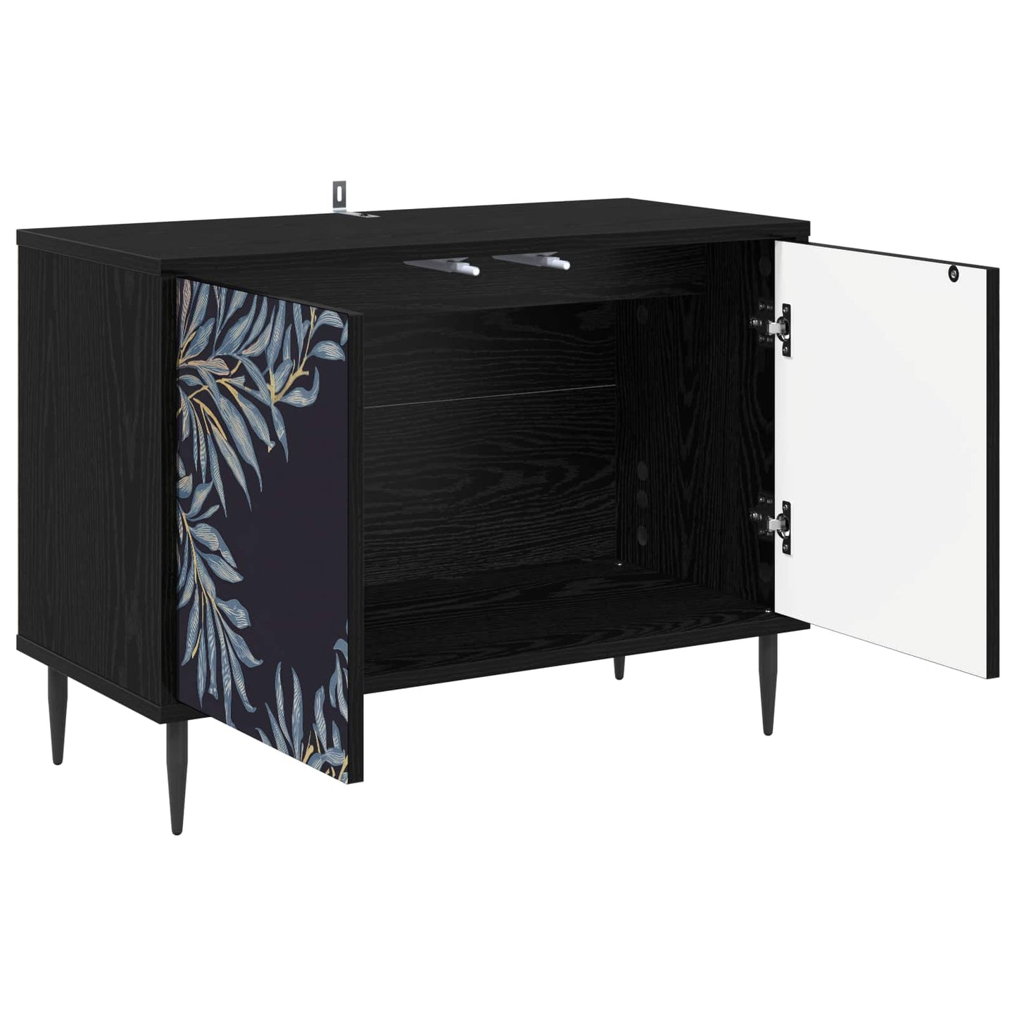 TV-skab DOKKUM 69 x 33 x 50,5 cm Sort eg Konstrueret træ