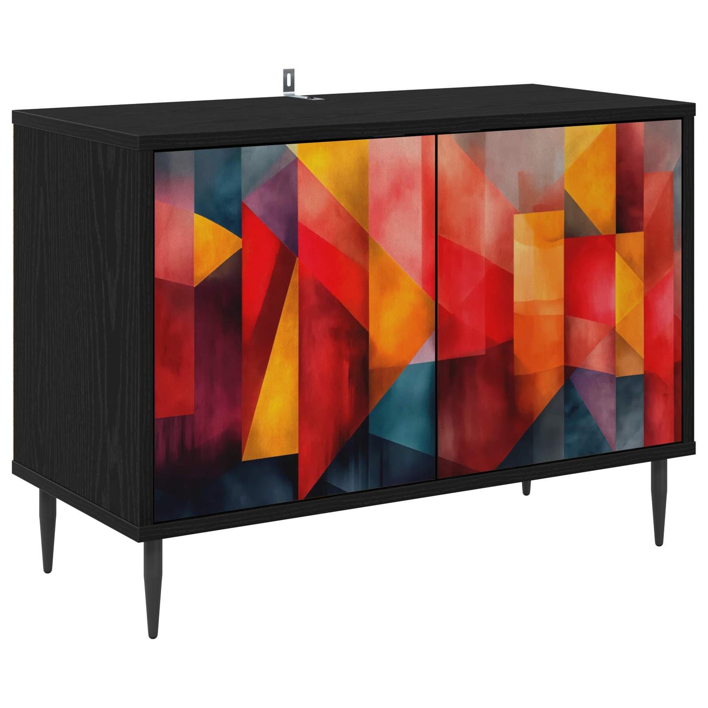 TV-skab HEESCH 69 x 33 x 50,5 cm Sort eg Konstrueret træ