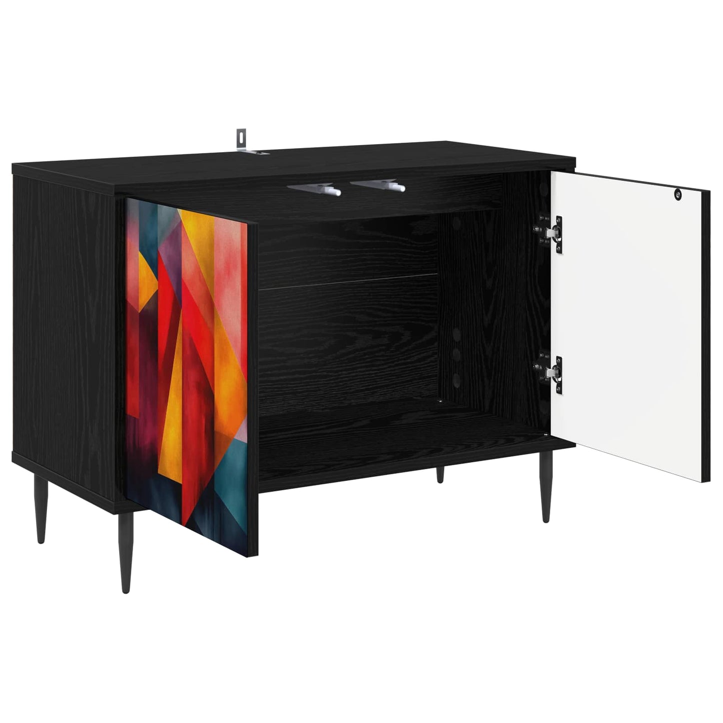 TV-skab HEESCH 69 x 33 x 50,5 cm Sort eg Konstrueret træ
