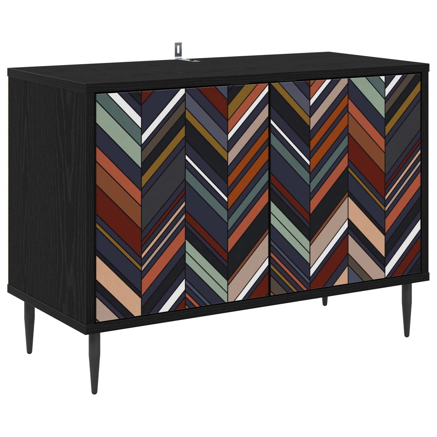 TV-skab OMMEN 69 x 33 x 50,5 cm Sort eg Konstrueret træ