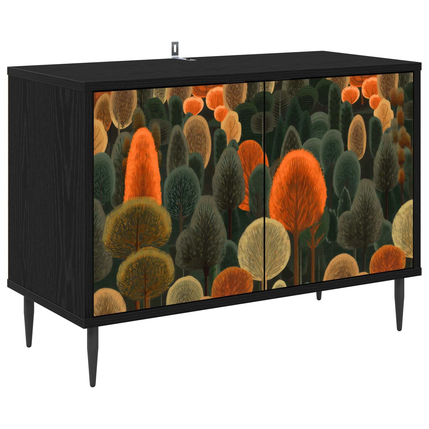 TV-skab ZAANDAM 69 x 33 x 50,5 cm Sort eg Konstrueret træ