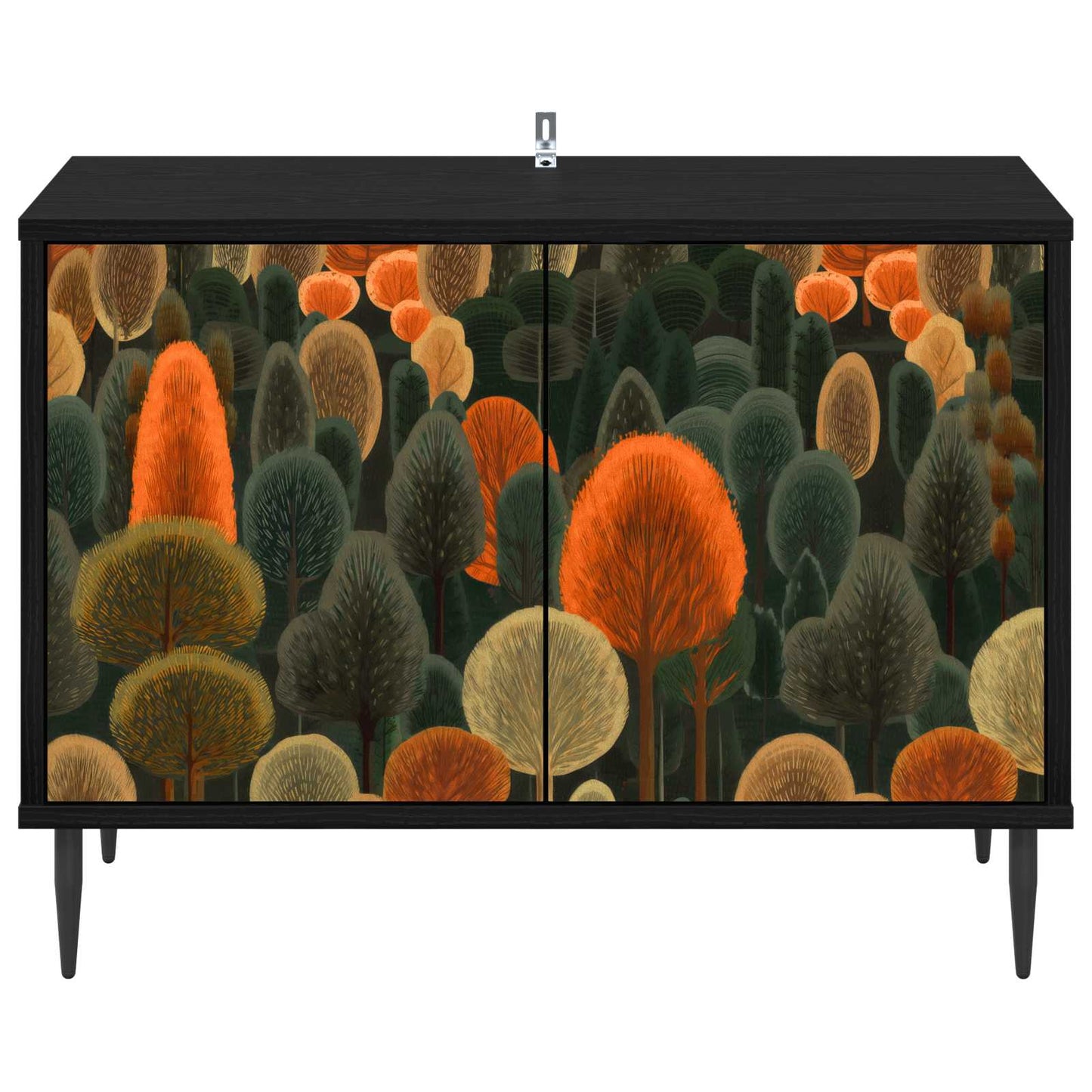 TV-skab ZAANDAM 69 x 33 x 50,5 cm Sort eg Konstrueret træ