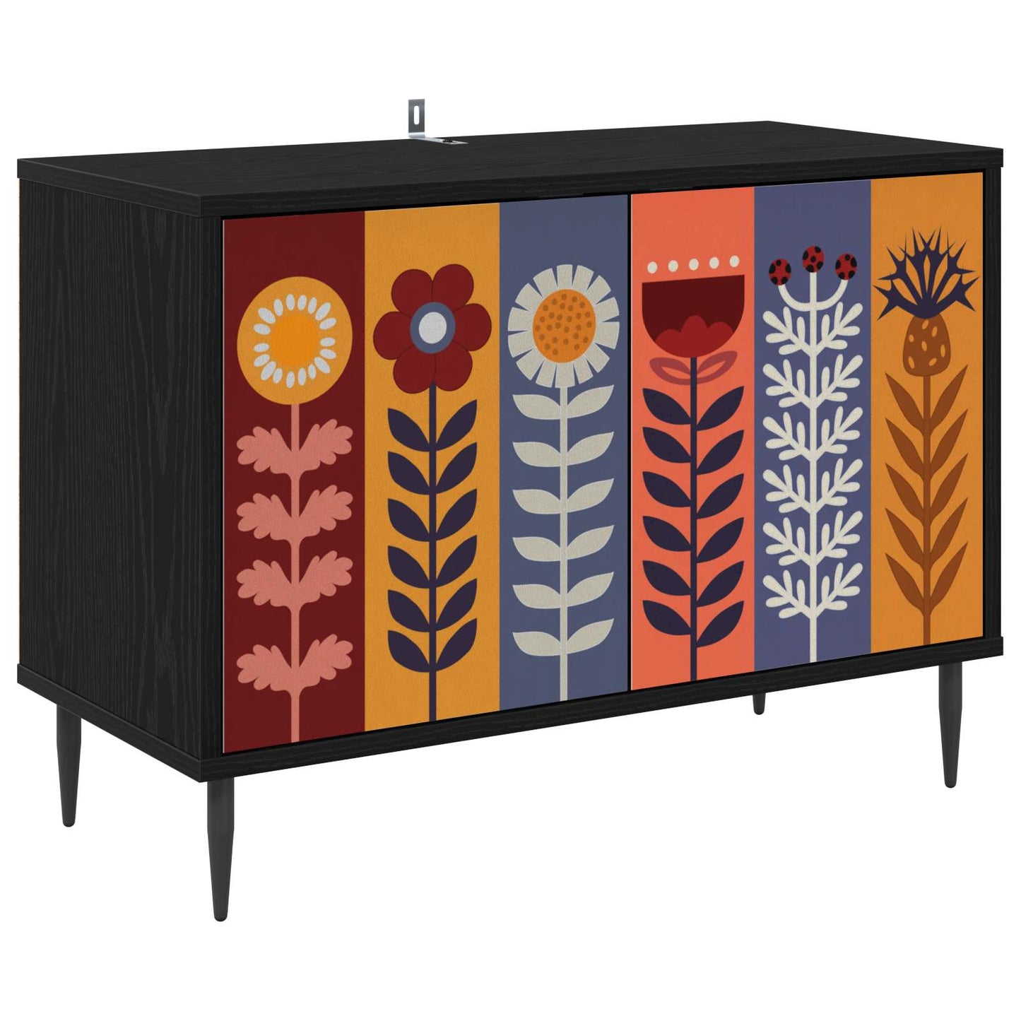 TV-skab ESSEN 69 x 33 x 50,5 cm Sort eg Konstrueret træ