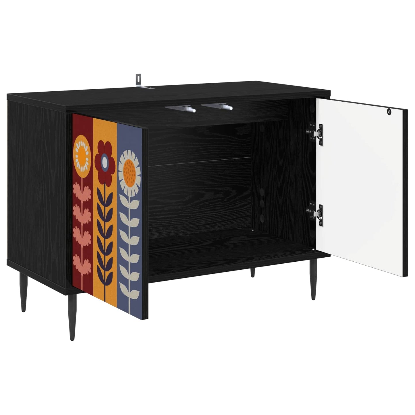TV-skab ESSEN 69 x 33 x 50,5 cm Sort eg Konstrueret træ