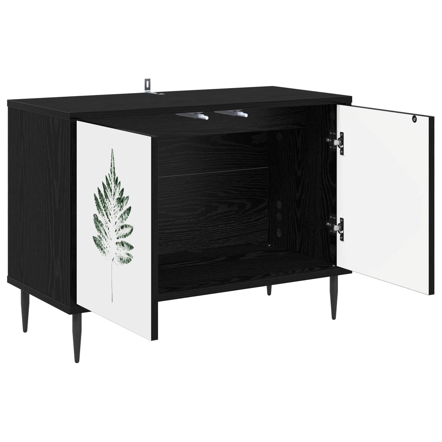 TV-skab HANAU 69 x 33 x 50,5 cm Sort eg Konstrueret træ