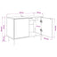 TV-skab BREMEN 69 x 33 x 50,5 cm Sort eg Konstrueret træ