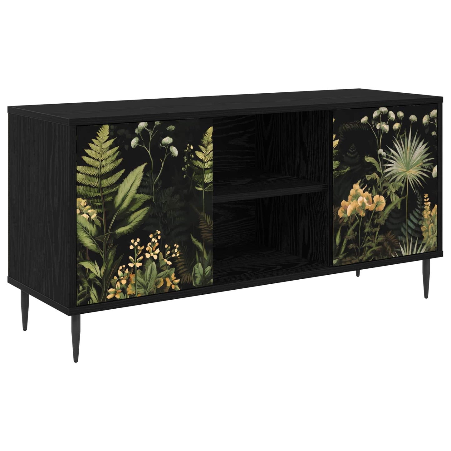 TV-skab RHENEN 102 x 33 x 51 cm Sort eg Konstrueret træ