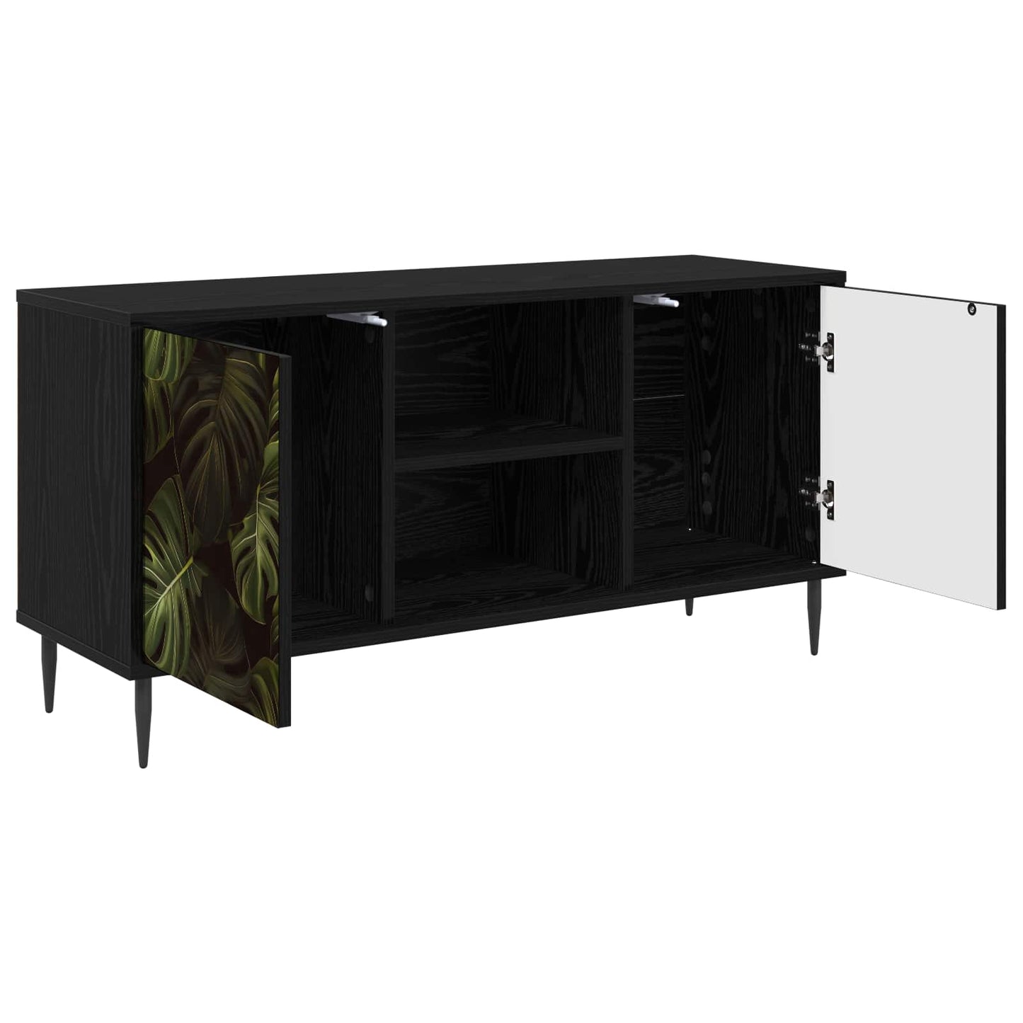 TV-skab ELBURG 102 x 33 x 51 cm Sort eg Konstrueret træ