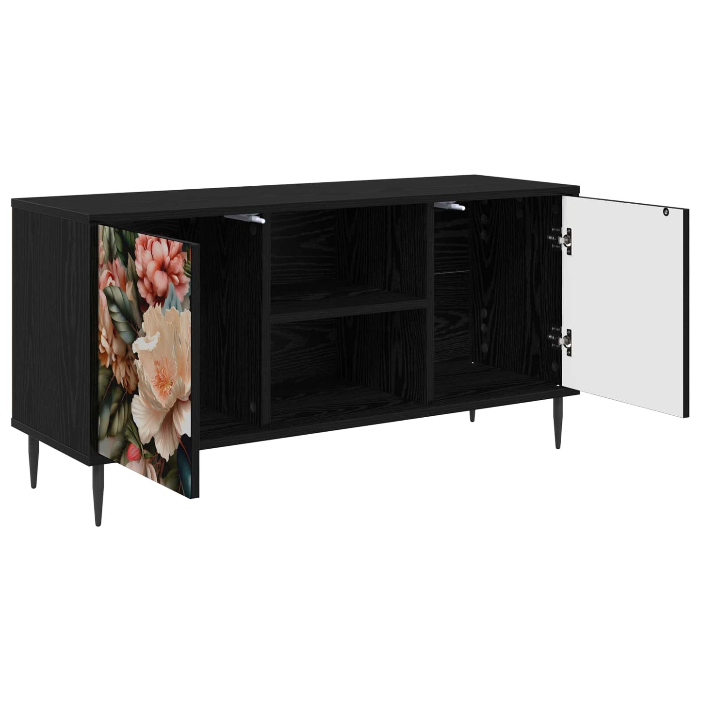 TV-skab BORNE 102 x 33 x 51 cm Sort eg Konstrueret træ