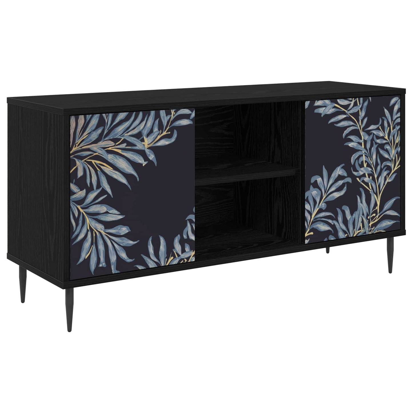 TV-skab DOKKUM 102 x 33 x 51 cm Sort eg Konstrueret træ