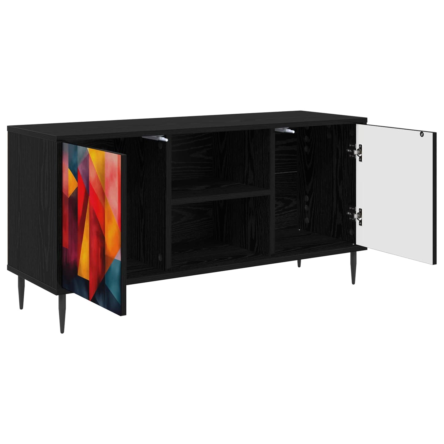 TV-skab HEESCH 102 x 33 x 51 cm Sort eg Konstrueret træ