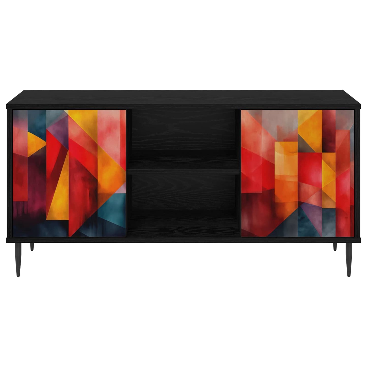 TV-skab HEESCH 102 x 33 x 51 cm Sort eg Konstrueret træ