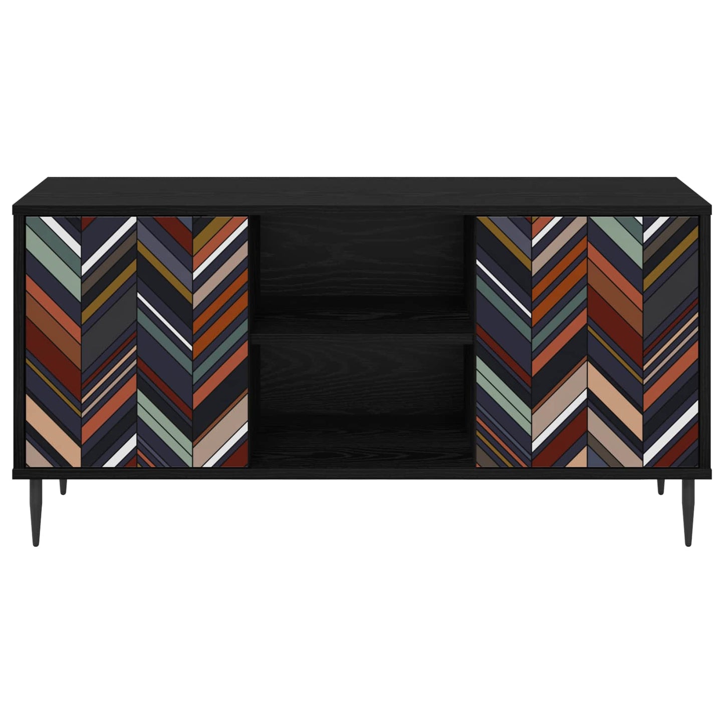 TV-skab OMMEN 102 x 33 x 51 cm Sort eg Konstrueret træ