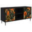 TV-skab ZAANDAM 102 x 33 x 51 cm Sort eg Konstrueret træ
