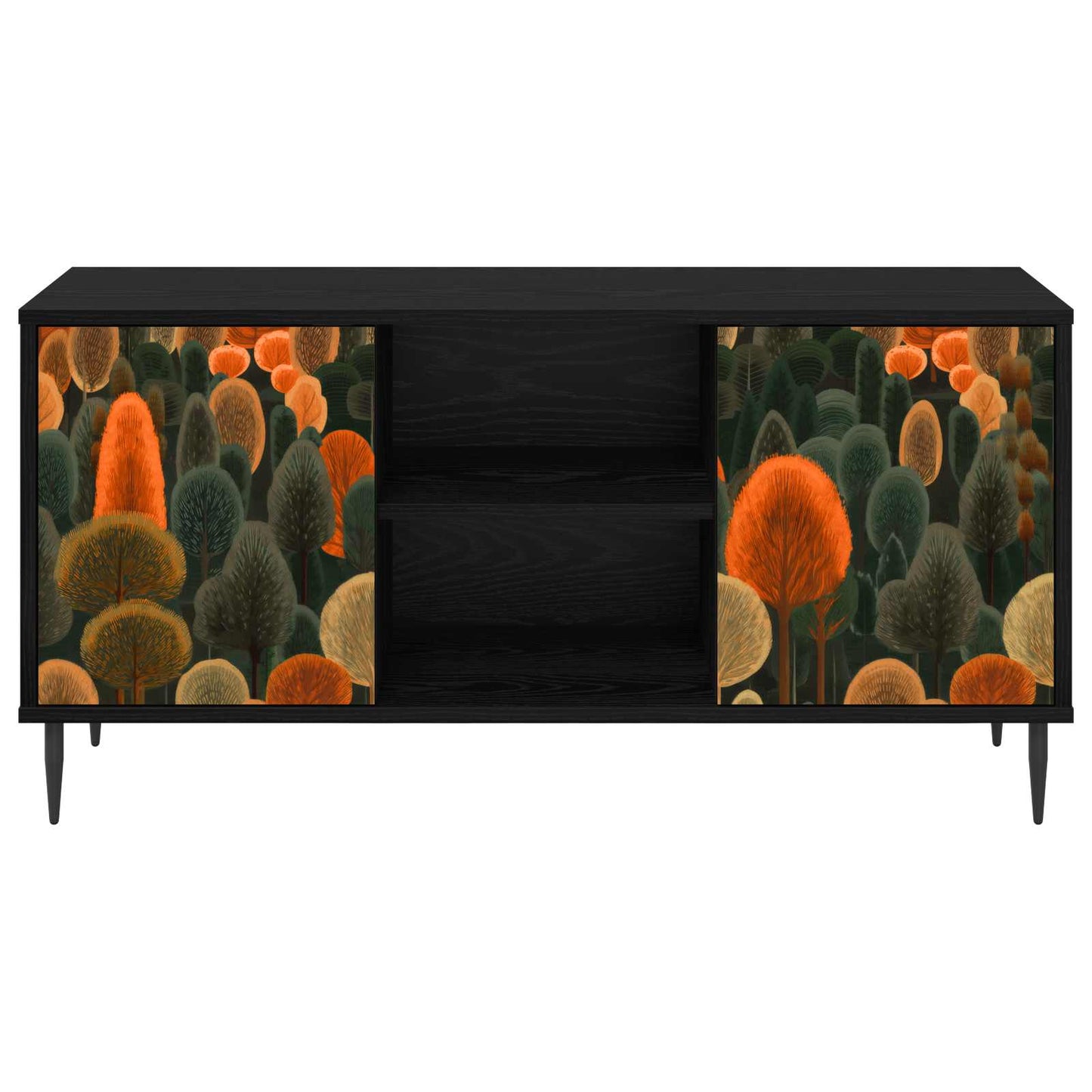 TV-skab ZAANDAM 102 x 33 x 51 cm Sort eg Konstrueret træ