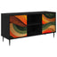 TV-skab BONN 102 x 33 x 51 cm Sort eg Konstrueret træ