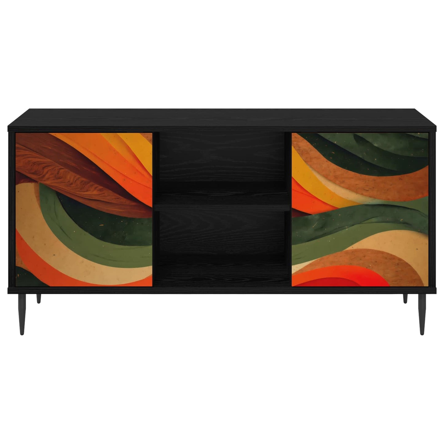 TV-skab BONN 102 x 33 x 51 cm Sort eg Konstrueret træ