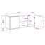 TV-skab ESSEN 102 x 33 x 51 cm Sort eg Konstrueret træ