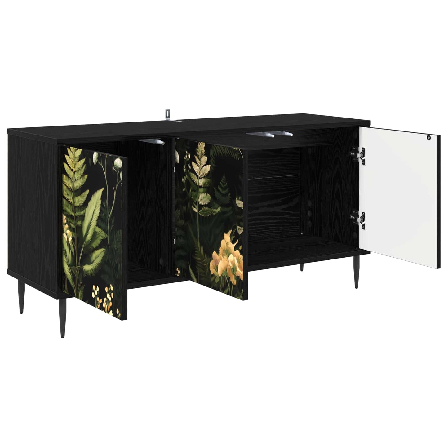 TV-skab RHENEN 102 x 33 x 51 cm Sort eg Konstrueret træ