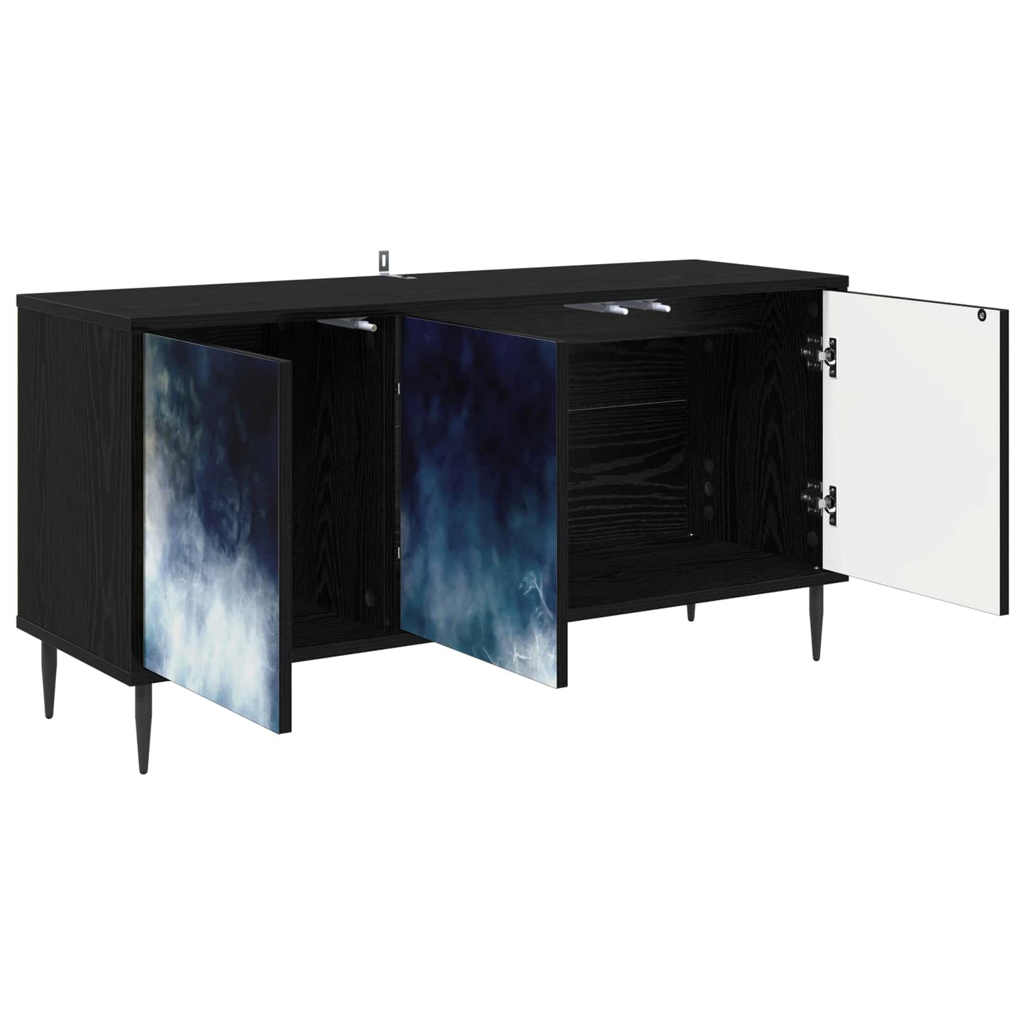 TV-skab RAALTE 102 x 33 x 51 cm Sort eg Konstrueret træ