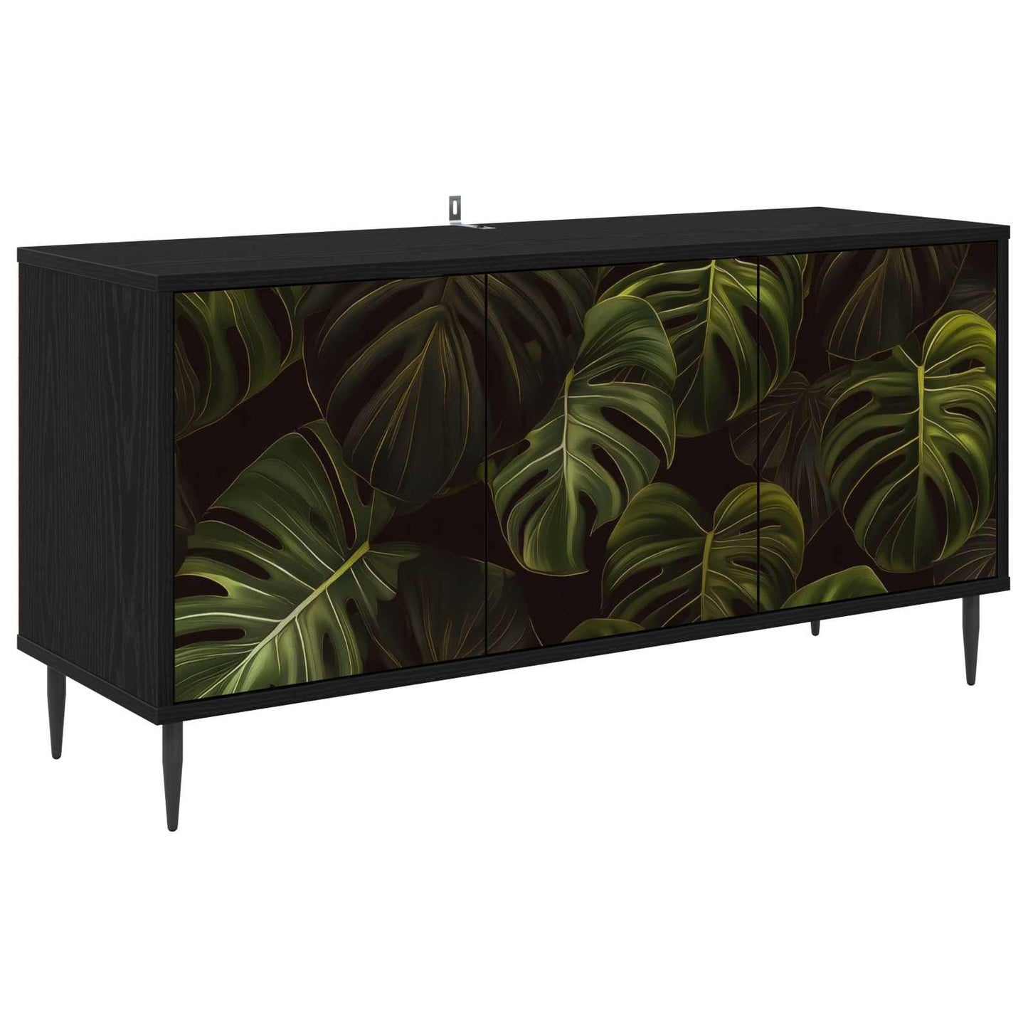 TV-skab ELBURG 102 x 33 x 51 cm Sort eg Konstrueret træ