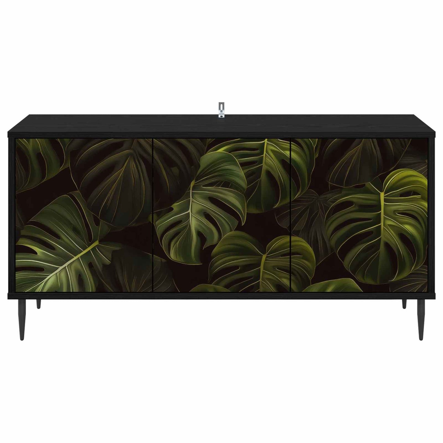 TV-skab ELBURG 102 x 33 x 51 cm Sort eg Konstrueret træ
