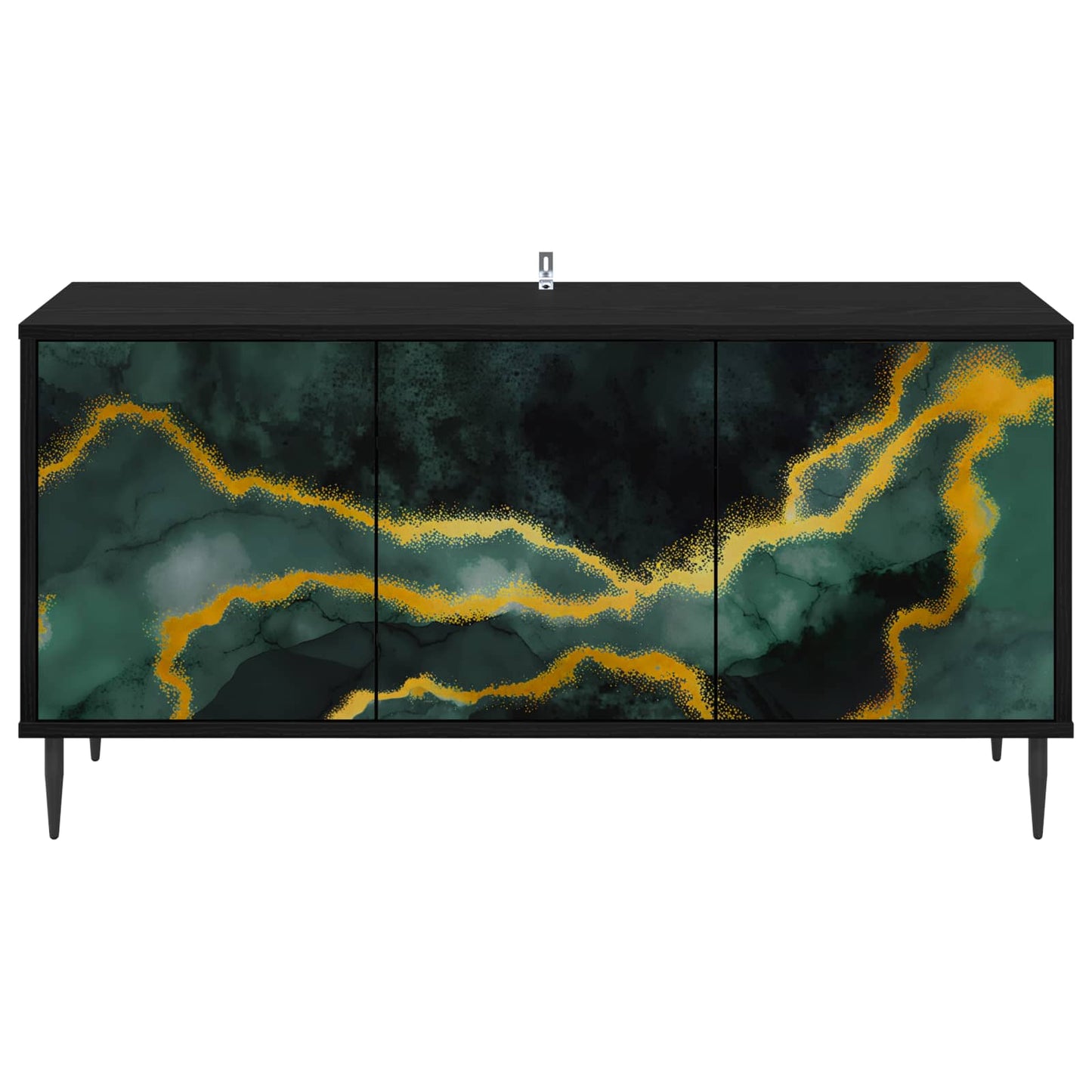 TV-skab WIJHE 102 x 33 x 51 cm Sort eg Konstrueret træ