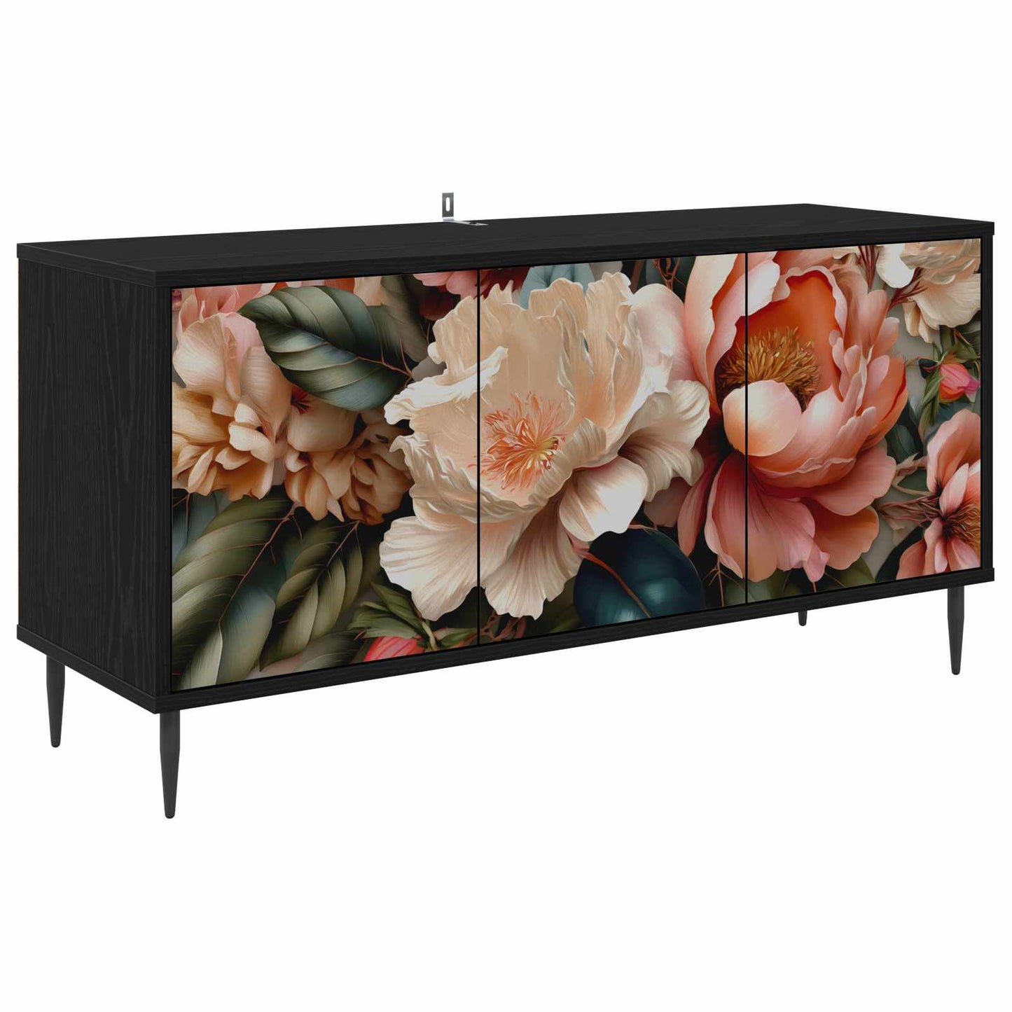 TV-skab BORNE 102 x 33 x 51 cm Sort eg Konstrueret træ