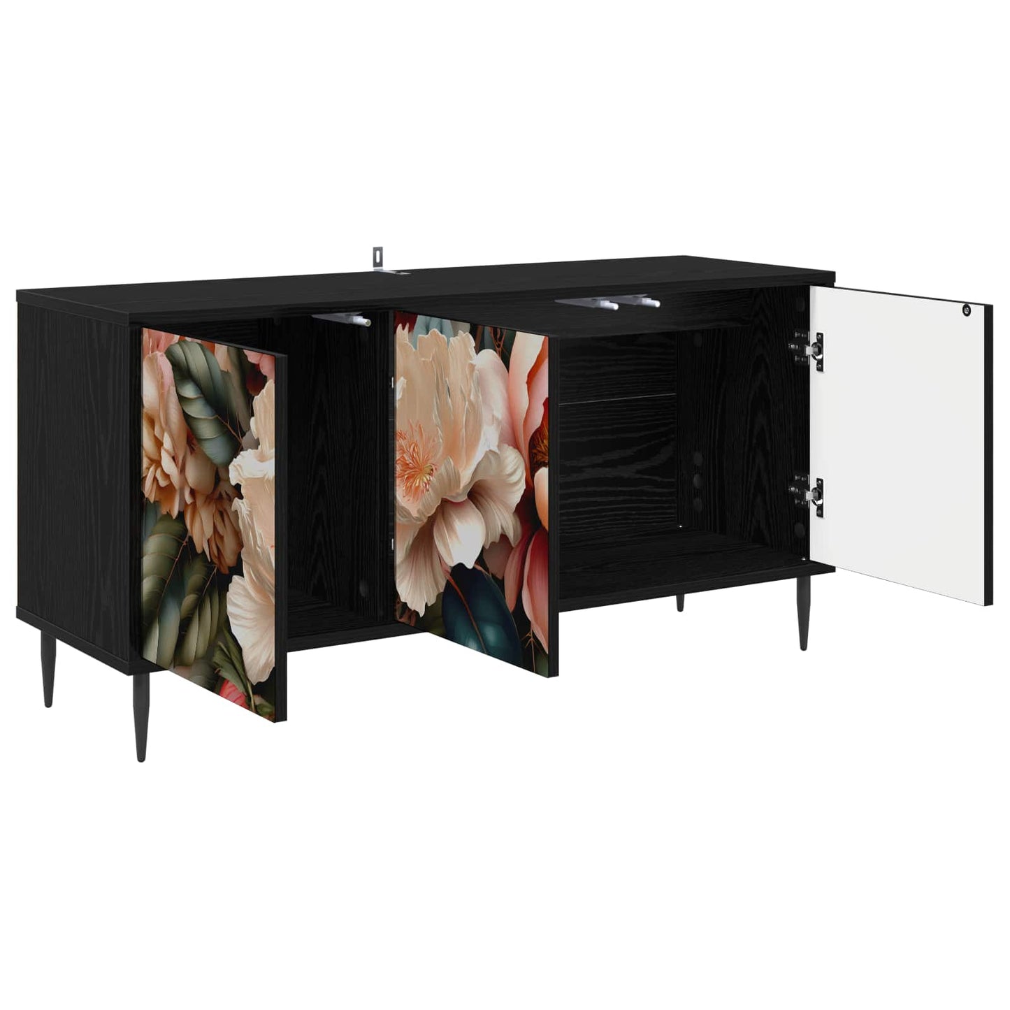 TV-skab BORNE 102 x 33 x 51 cm Sort eg Konstrueret træ