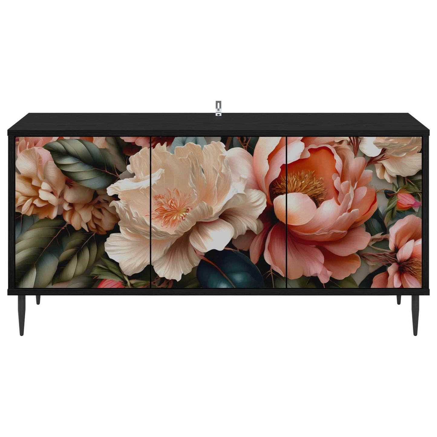 TV-skab BORNE 102 x 33 x 51 cm Sort eg Konstrueret træ