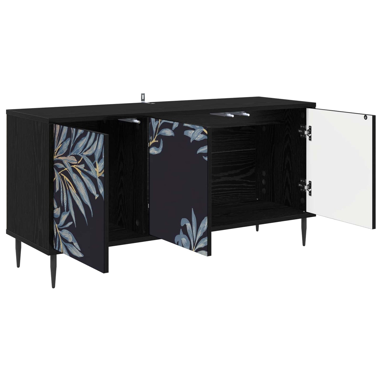 TV-skab DOKKUM 102 x 33 x 51 cm Sort eg Konstrueret træ